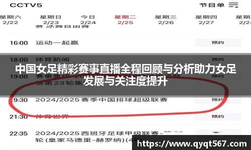 中国女足精彩赛事直播全程回顾与分析助力女足发展与关注度提升